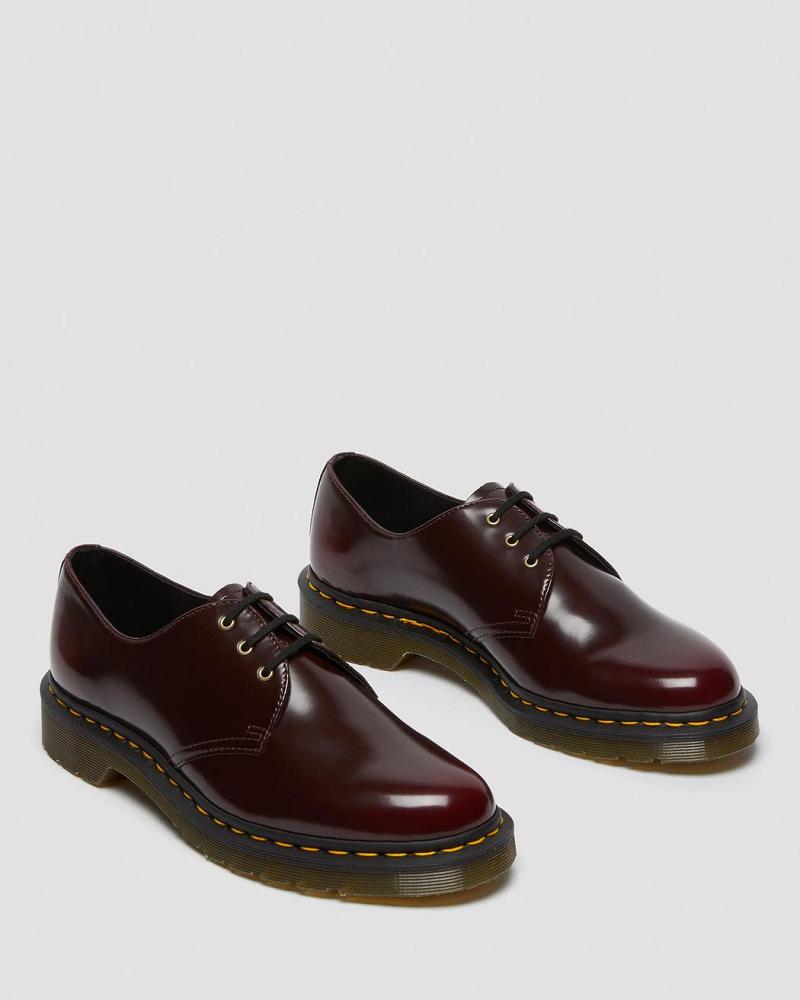 Dr Martens Vegan 1461 Oxford Sko Dame Lyserød Rød | DK 383ZUT